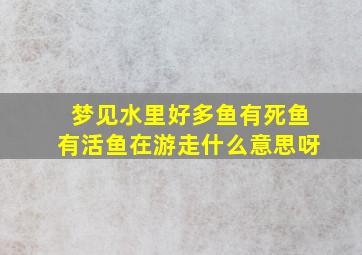 梦见水里好多鱼有死鱼有活鱼在游走什么意思呀