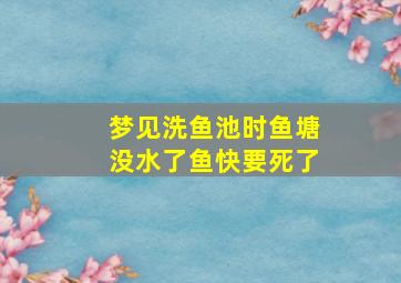 梦见洗鱼池时鱼塘没水了鱼快要死了