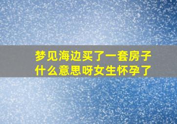 梦见海边买了一套房子什么意思呀女生怀孕了