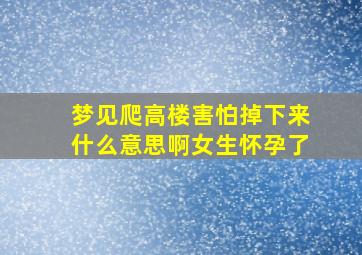 梦见爬高楼害怕掉下来什么意思啊女生怀孕了