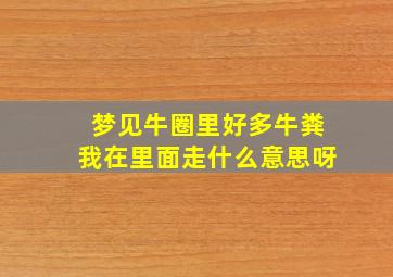 梦见牛圈里好多牛粪我在里面走什么意思呀