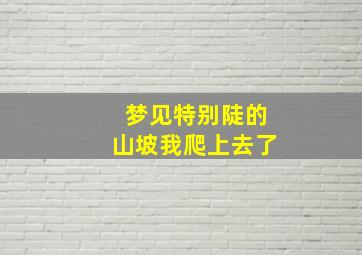 梦见特别陡的山坡我爬上去了