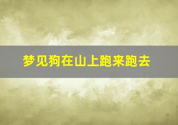 梦见狗在山上跑来跑去