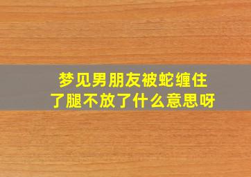 梦见男朋友被蛇缠住了腿不放了什么意思呀