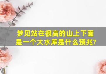 梦见站在很高的山上下面是一个大水库是什么预兆?