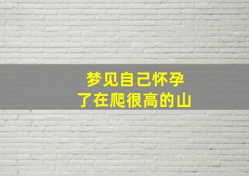 梦见自己怀孕了在爬很高的山