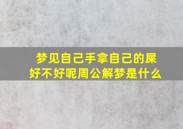 梦见自己手拿自己的屎好不好呢周公解梦是什么