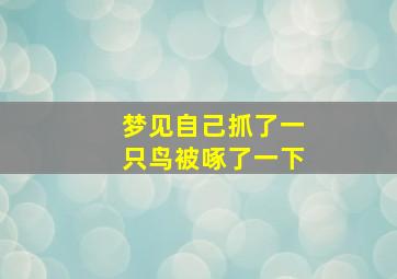 梦见自己抓了一只鸟被啄了一下