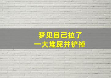 梦见自己拉了一大堆屎并铲掉