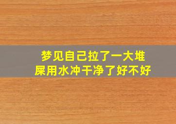 梦见自己拉了一大堆屎用水冲干净了好不好