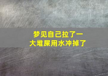 梦见自己拉了一大堆屎用水冲掉了