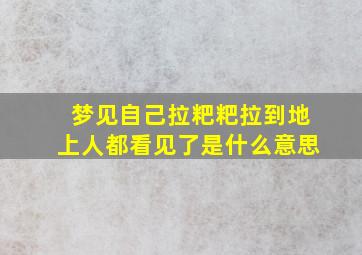 梦见自己拉粑粑拉到地上人都看见了是什么意思