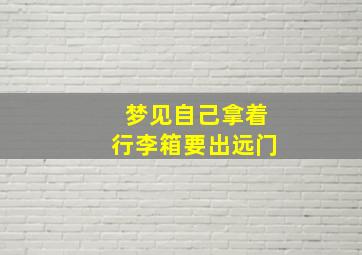 梦见自己拿着行李箱要出远门