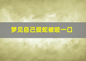 梦见自己捉蛇被咬一口