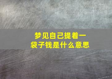 梦见自己提着一袋子钱是什么意思