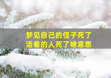 梦见自己的侄子死了活着的人死了啥意思