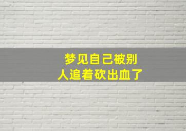 梦见自己被别人追着砍出血了