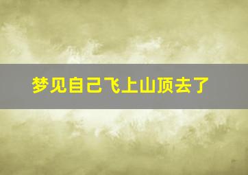 梦见自己飞上山顶去了