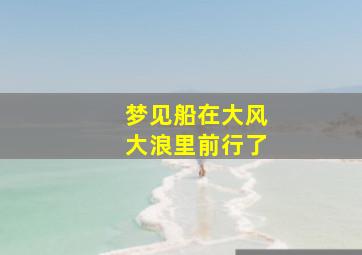 梦见船在大风大浪里前行了