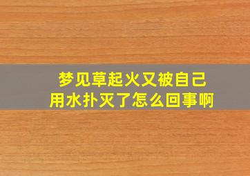 梦见草起火又被自己用水扑灭了怎么回事啊