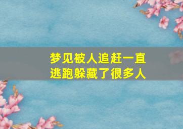 梦见被人追赶一直逃跑躲藏了很多人