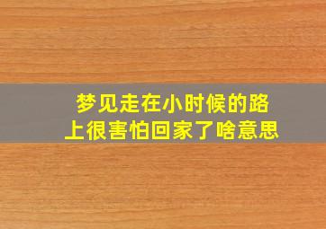 梦见走在小时候的路上很害怕回家了啥意思