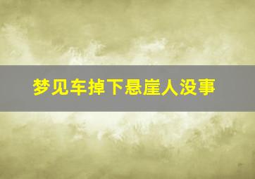 梦见车掉下悬崖人没事