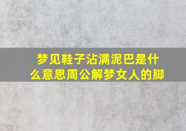 梦见鞋子沾满泥巴是什么意思周公解梦女人的脚