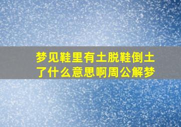 梦见鞋里有土脱鞋倒土了什么意思啊周公解梦