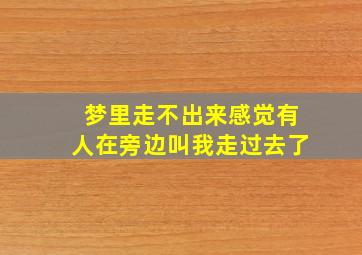 梦里走不出来感觉有人在旁边叫我走过去了