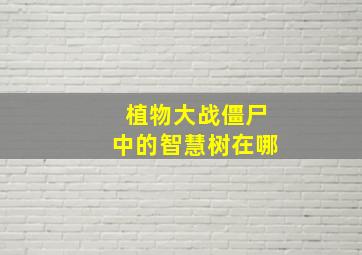 植物大战僵尸中的智慧树在哪