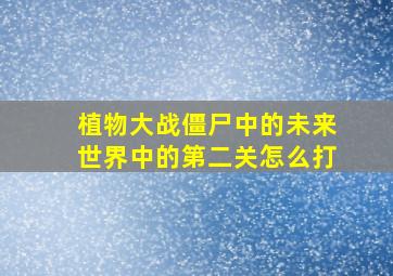 植物大战僵尸中的未来世界中的第二关怎么打