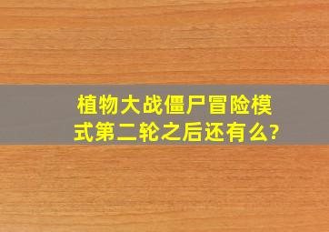 植物大战僵尸冒险模式第二轮之后还有么?