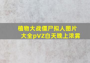 植物大战僵尸拟人图片大全pVZ白天晚上浓雾