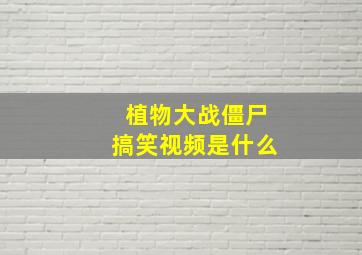 植物大战僵尸搞笑视频是什么