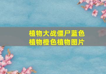 植物大战僵尸蓝色植物橙色植物图片