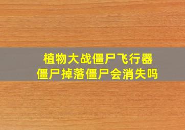 植物大战僵尸飞行器僵尸掉落僵尸会消失吗