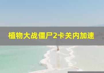 植物大战僵尸2卡关内加速