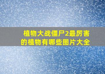 植物大战僵尸2最厉害的植物有哪些图片大全