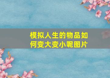 模拟人生的物品如何变大变小呢图片