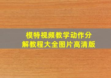 模特视频教学动作分解教程大全图片高清版