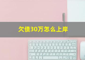 欠债30万怎么上岸