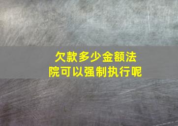 欠款多少金额法院可以强制执行呢