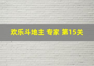 欢乐斗地主 专家 第15关