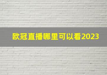 欧冠直播哪里可以看2023