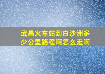 武昌火车站到白沙洲多少公里路程啊怎么走啊