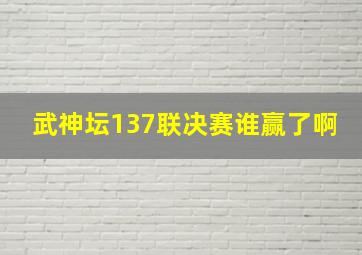 武神坛137联决赛谁赢了啊