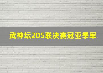 武神坛205联决赛冠亚季军