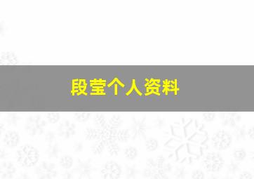 段莹个人资料