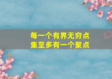 每一个有界无穷点集至多有一个聚点